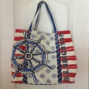 Brighton Cotton/Canvas Nautical Beach Tote